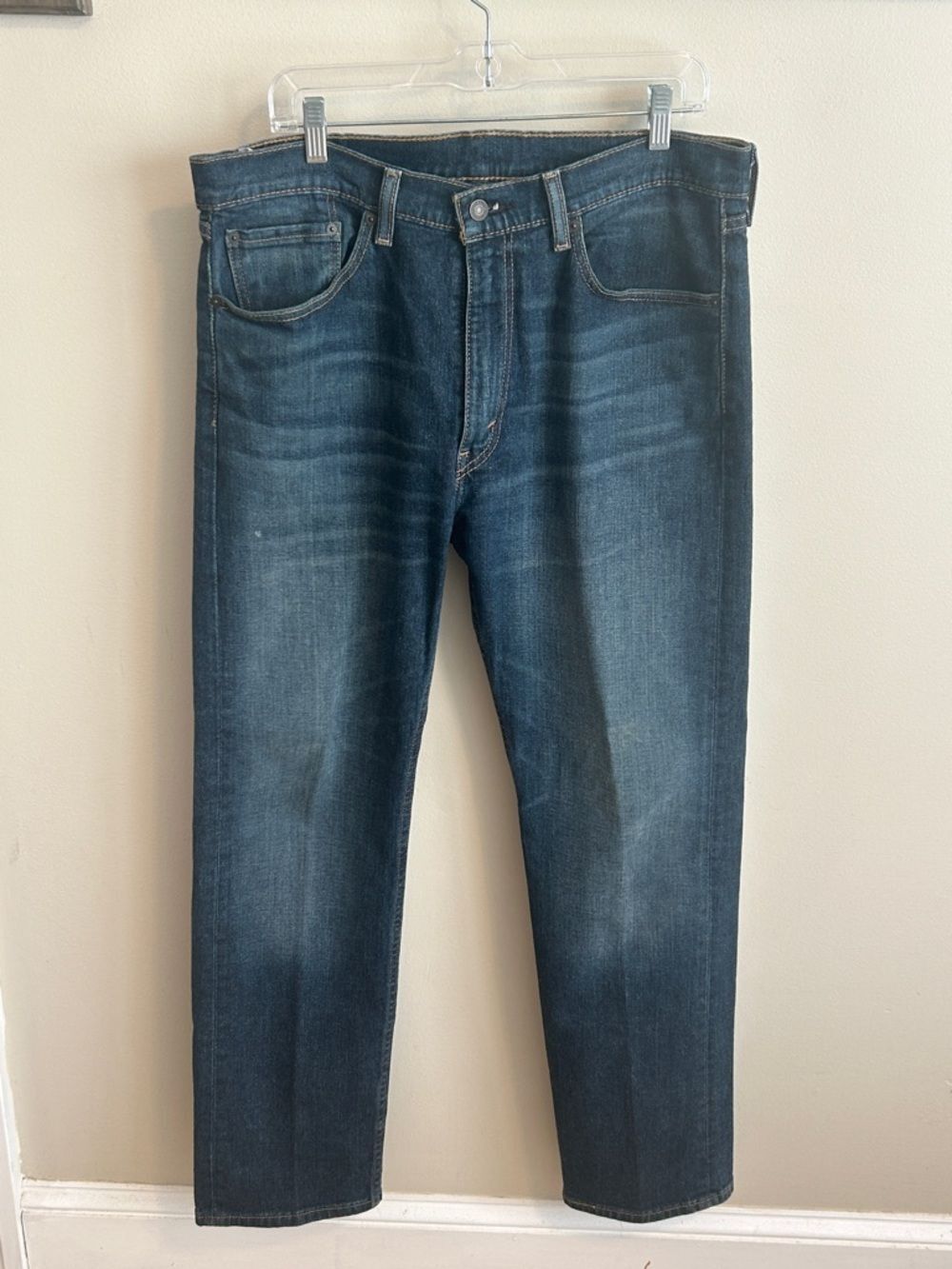 Levis 505 Mens Regular Fit Straight Leg Jeans 36x32 Medium Wash Blue Denim Pants